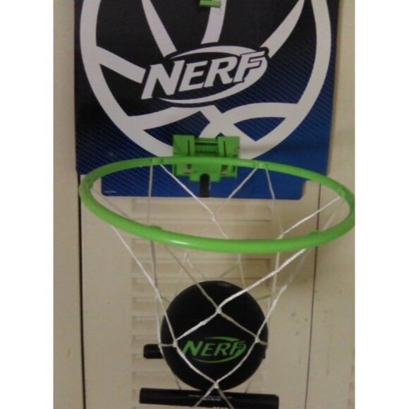 Mini Over the Door Basketball Hoop - Nerfoop Indoor Basketball Hoop for Kids - Picture 2 of 2